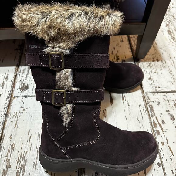 L.L. Bean Brown Waterproof Nordic Zip Boots Size 6.5 Medium - Picture 4 of 8